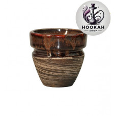 Bowl for a hookah of Kolos Rikule Glaze - color brown