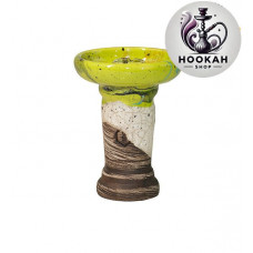 Bowl for a hookah of Kolos Romerica Glaze - color green