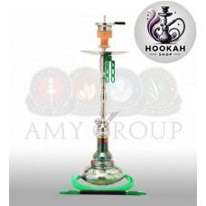 Hookah Amy DeLuxe SS 08 R Hammer Steel - color green