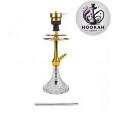 Hookah Amy Deluxe 128.02 Alu Bubble S - gold-transparent color