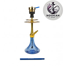 Hookah Amy Deluxe 128.02 Alu Bubble S - gold-blue