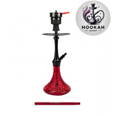 Hookah Amy Deluxe 128.02 Alu Bubble S - black-red