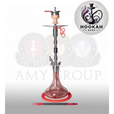 Hookah Amy DeLuxe - SS 06 Dark Steel Plus - color red