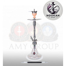 Hookah Amy DeLuxe SS 07 R Palm Steel - transparent color