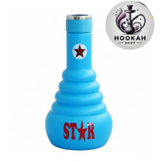 Flask for a hookah of 4 stars on a carving - color blue