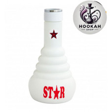 Flask for a hookah of 4 stars on a carving - color white