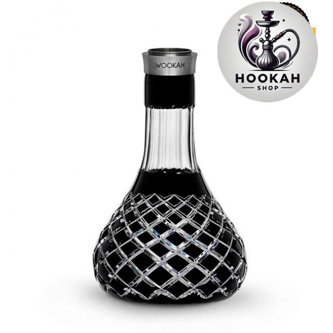 Колба для кальяна Wookah Crystal Check Black (вука кристал чек блэк)