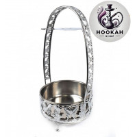 Basket for coal Yahya Deep Medium - color silver