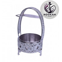 Basket for coal Yahya Deep Small - color silver