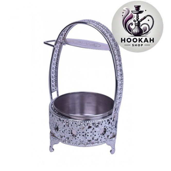 Basket for coal Yahya Deep Small - color silver