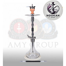 Hookah Amy DeLuxe - SS 06 Dark Steel Plus - transparent color