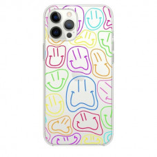 Силиконовый прозрачный чехол Oriental Case (Colorful smiles 2.0) для iPhone 12 mini