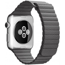 Leather strap STR Leather Loop Band for Apple Watch 38/40/41 mm (Series SE/7/6/5/4/3/2/1) - Gray