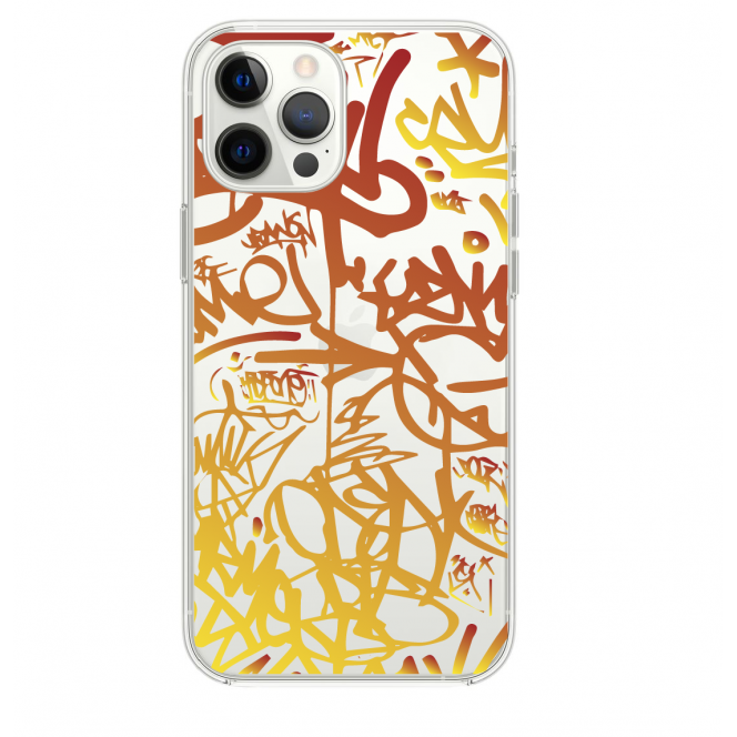 Silicone Transparent Case Oriental Case (Graffiti Orange Yellow) for iPhone 8 Plus | 7 Plus