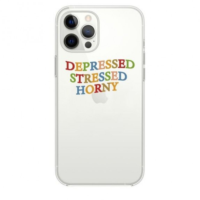 Силиконовый прозрачный чехол Oriental Case (Depressed) для iPhone SE (2020) | 8 | 7