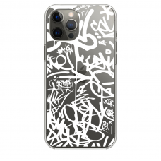 Силиконовый прозрачный чехол Oriental Case (Graffiti White) для iPhone 11 Pro Max