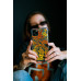 Силиконовый прозрачный чехол Oriental Case (Graffiti Orange Yellow) для iPhone 12 | 12 Pro