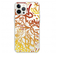 Silicone transparent case Oriental Case (Graffiti Orange Yellow) for iPhone XR