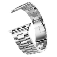 Металлический ремешок STR 3-Bead Metal Band for Apple Watch 42/44/45 mm (Series SE/7/6/5/4/3/2/1) - Silver