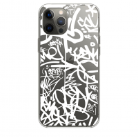 Силиконовый прозрачный чехол Oriental Case (Graffiti White) для iPhone 11