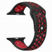 Силиконовый ремешок STR Nike Sport Band for Apple Watch 38/40/41 mm (Series SE/7/6/5/4/3/2/1) - Black/Red