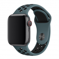 Силиконовый ремешок STR Nike Sport Band for Apple Watch 38/40/41 mm (Series SE/7/6/5/4/3/2/1) - Celestial Teal/Black