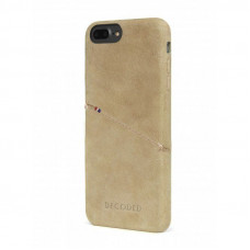 Decoded Back Cover for iPhone 8/7 Plus in Italian Aniline Leather, Sahara (D6IPO7PLBC3SA,)