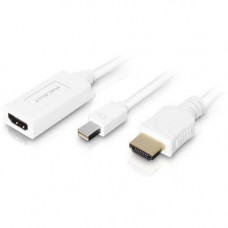 Адаптер Macally с Mini DisplayPort на HDMI 4K порт с HDMI кабелем 180 cm, белый (MD-HD6C-4K)