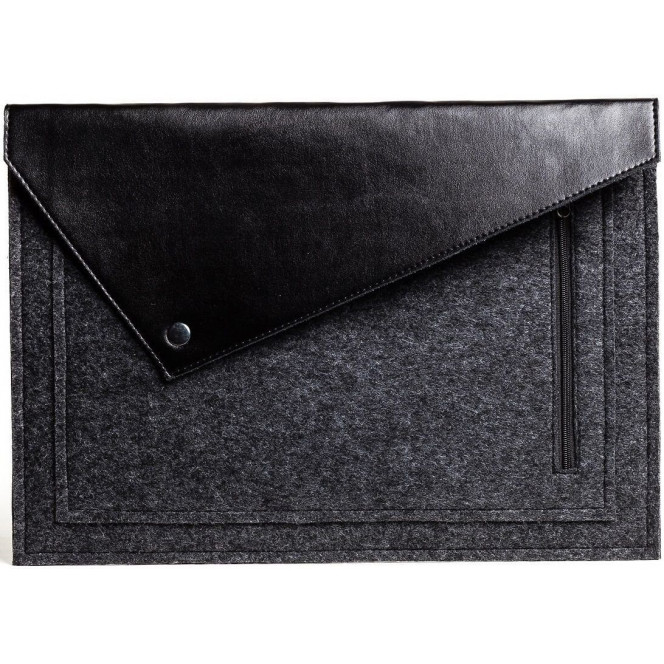 Gmakin Felt Flip Case for MacBook Pro 13 (2016-2020) / Air 13 (2018-2020) - Black (GM57-13New)