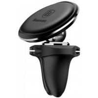 Автодержатель Baseus Magnetic Air Vent Car Mount Holder with cable clip Black (SUGX-A01)