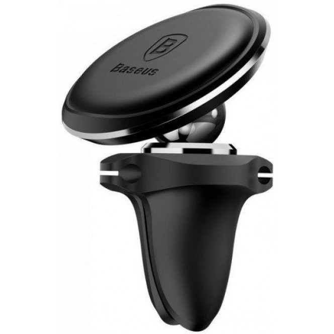 Автодержатель Baseus Magnetic Air Vent Car Mount Holder with cable clip Black (SUGX-A01)