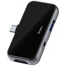 Адаптер WIWU T5 Pro (1xHDMI/1x3.5MM/1xUSB3.0/1xTYPE C) - Black