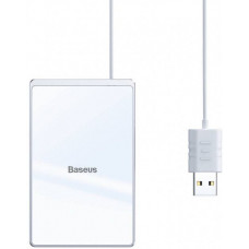 Беспроводное зарядное устройство Baseus Card Ultra-Thin 15W (with USB cable 1m) Wireless Charger Silver (WX01B-S2)