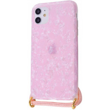 STR Confetti Jelly Case with Cord (TPU) iPhone 11 - Pink