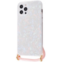 Drawstring Case STR Confetti Jelly Case with Cord (TPU) iPhone 12/12 Pro - White