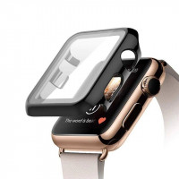 Case with protective glass STR for Apple Watch 44 mm - Black