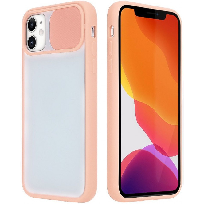 Чехол с защитой камеры STR Clear Slide Camera для iPhone 11 Pro - Pink