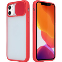 Чехол с защитой камеры STR Clear Slide Camera для iPhone 11 - Red