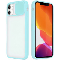 Чехол с защитой камеры STR Clear Slide Camera для iPhone 12/12 Pro - Blue