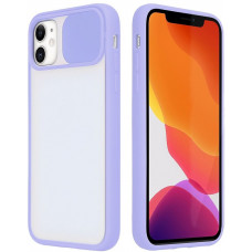 Чехол с защитой камеры STR Clear Slide Camera для iPhone XR - Purple