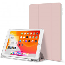 Силиконовый чехол-книжка с держателем для стилуса STR Air Protection Case for iPad 10.2 (2019/2020/2021) - Pink