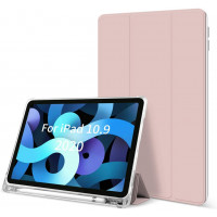 Силиконовый чехол-книжка с держателем для стилуса STR Air Protection Case for iPad Air 4 10.9 (2020) - Pink