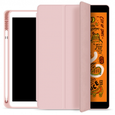 Чехол-книжка с держателем для стилуса STR Trifold Pencil Holder Case PU Leather for iPad 10.2 (2019/2020/2021) - Pink