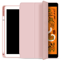 STR Trifold Pencil Holder Case PU Leather for iPad Mini 5 (2019) - Pink