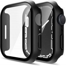 STR Tempered Glass Case for Apple Watch 45 mm (Series 7) - Black