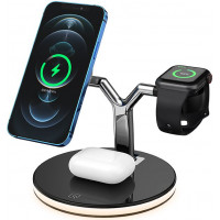 STR 3in1 MagSafe Wireless Charging Station Dock (iPhone 12 | 13 Series | Apple Watch | AirPods only) - Black