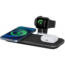 WiWU Power Air 3in1 Wireless Charger Dock - Black (PA3IN1B)