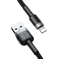 Baseus Cafule Cable USB to Lightning 1.5A (2m) Gray+Black (CALKLF-CG1)