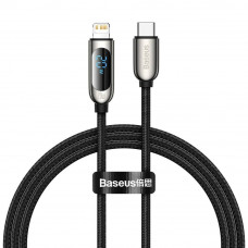 Cable Baseus Display Fast Charging Type-C to Lightning 20W (1m) - Black (CATLSK-01)