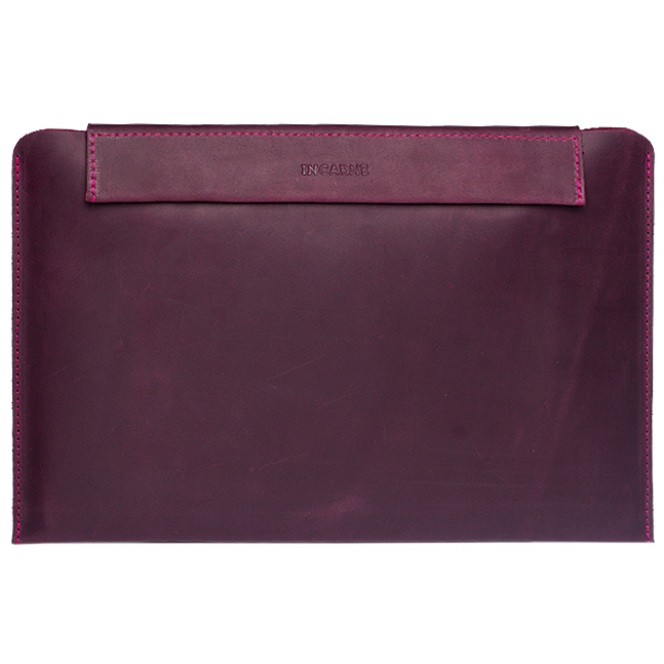 Handmade leather case INCARNE HORIZON for any laptop (individual tailoring) - Bordeaux